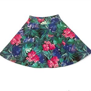 Tropical Floral Circle/Skater Skirt 🌺